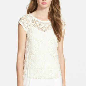 SEARCH FOR SANITY Floral Lace Shell Top NWT